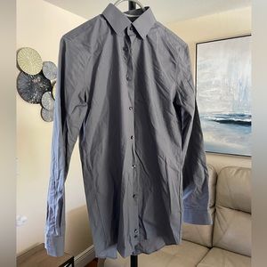 Gray JF Slimfit Men’s Dress Shirt (S)